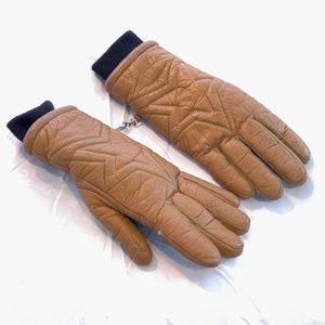 Vintage Leather Snow Gloves -sm